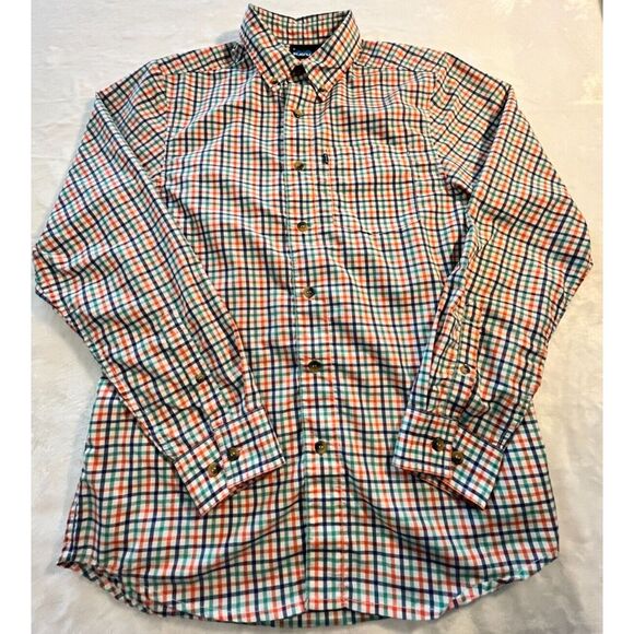 Kavu Lightweight Long Sleeve Plaid Button Up Shirt Dress Mens Sz S‎ Preppy Retro - Picture 2 of 15